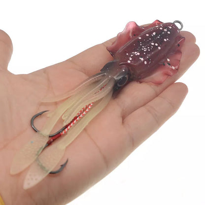 Leaded luminous imitation squid bait with realistic design for effective fishing