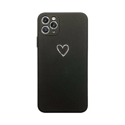 Silicone iPhone case in solid colours like black, green, pink, and white, showing TPU material and slim back cover design