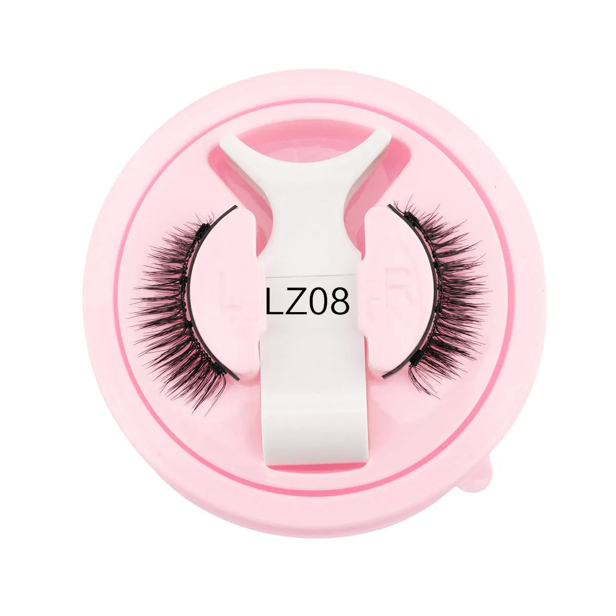 Reusable waterproof glue-free false eyelashes set with artificial fibre construction