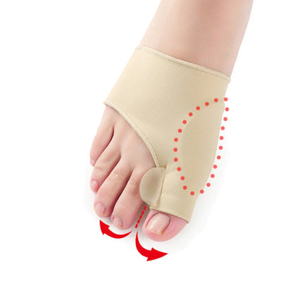 Comfortable toe separating socks with gel padding and adjustable silicone spacers for superior bunion relief