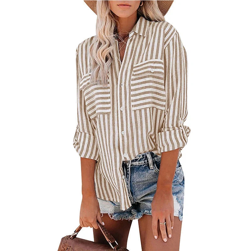 Stylish striped shirt for men and women in various colors