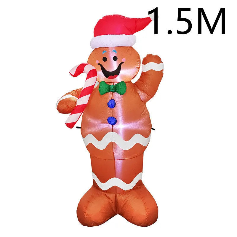 Christmas LED lights inflatable outdoor decor showing Santa, tree, snowman character options