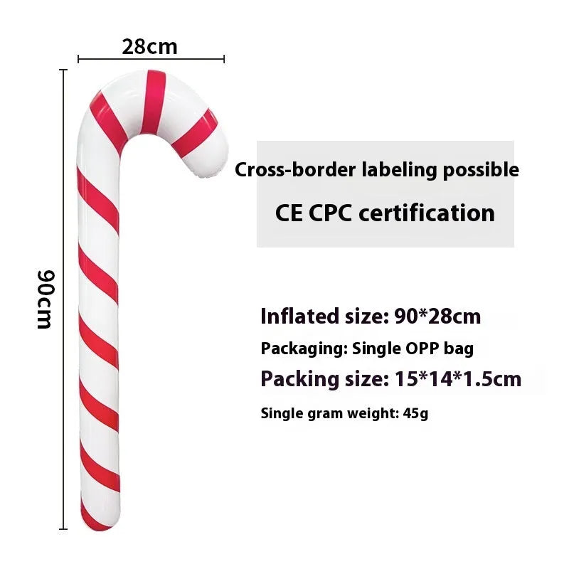 63cm red snowflake inflatable Christmas ball with flashing LED lights hanging in garden