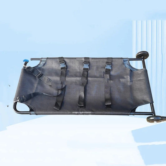 Aluminium alloy dog stretcher extended to 190cm length with collapsible frame design for emergency pet transfer