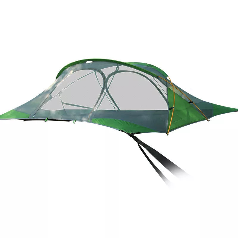 Waterproof hanging tree tent with mosquito net and aluminum poles for camping