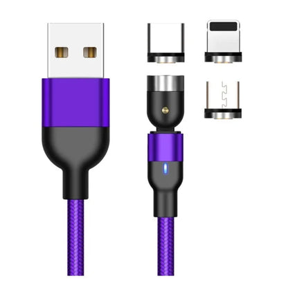 Magnetic USB Type C Charging Cable with 360-degree Rotation and Fast Charging Capabilities