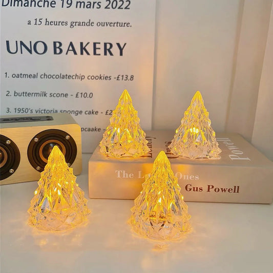 Iceberg-shaped LED night light with crystal construction and 7 colour options measuring 15cm height