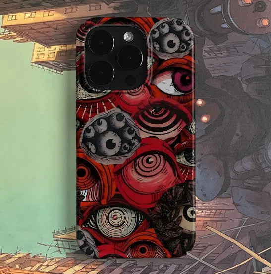 Hard shell phone case with large hole cut-outs, glossy or frosted finish, for iPhone and Vivo X100