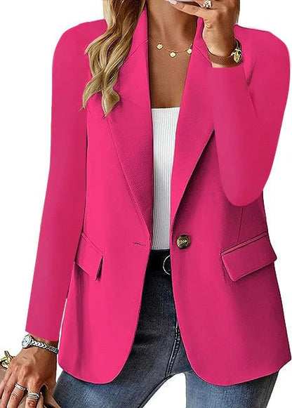 Women wearing a stylish polyester cardigan in various colors and sizes