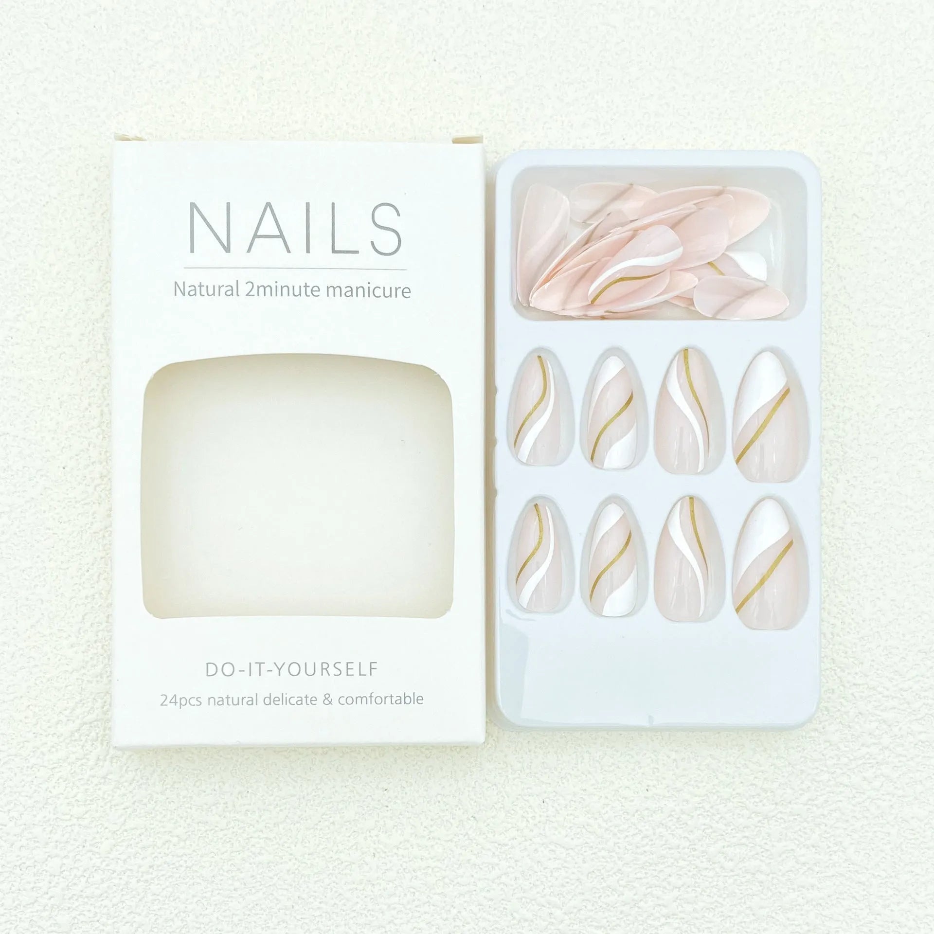 Golden lines plaid pattern wearable nail stickers JF0518 jelly glue colour medium drop shape