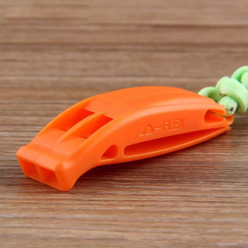 Fire Survival Whistle with dual-frequency sound emission for emergency signaling