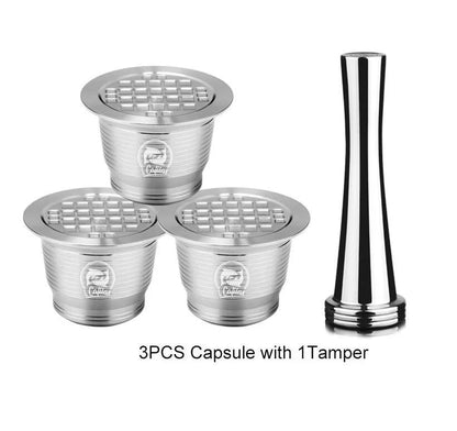 Premium stainless steel coffee capsule shells with square openings for optimal flavor extraction and brewing experience