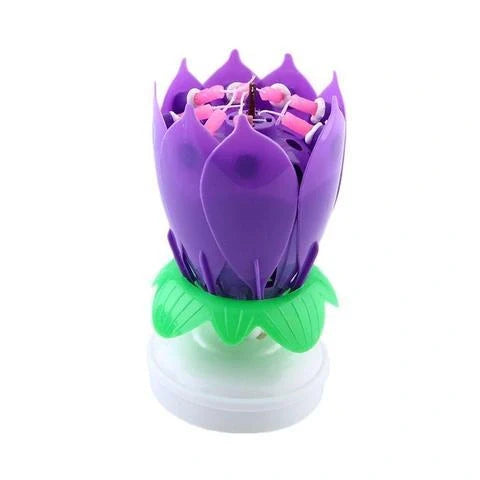 Musical Lotus Candles in various colors with a unique lotus design and music feature