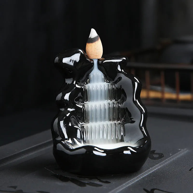 Ceramic backflow incense burner ornament in modern simplicity style