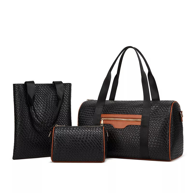 Women's business travel bag with weaving design in various colors