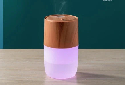 Mini USB air humidifier in white, black, coffee, and marble style options