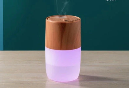 Mini USB air humidifier in white, black, coffee, and marble style options