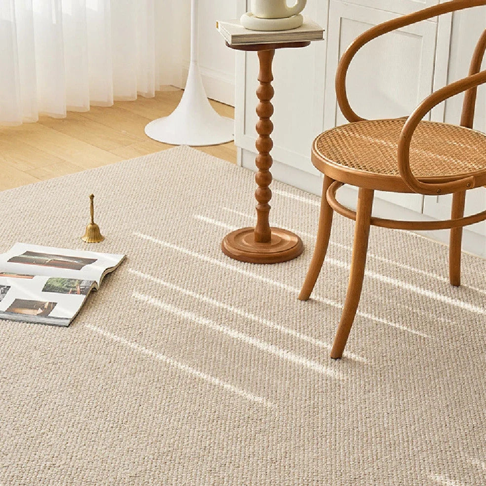 New Zealand wool woven carpet 140x200cm rectangular solid colour machine washable