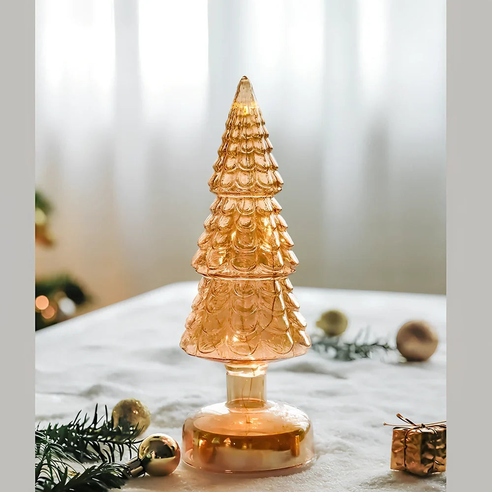 Cloth Christmas decoration models including battery-powered old man and tree for table and window use, 10-20cm height