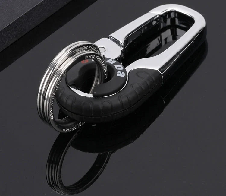 Stylish and durable car key chain made of zinc alloy, available in various classic colors