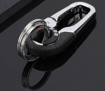 Stylish and durable car key chain made of zinc alloy, available in various classic colors