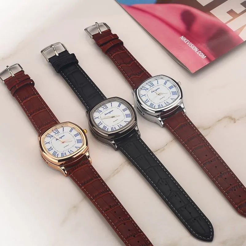 USB Electronic Cigarette Lighter Metal Men's Watch Lighter with Wind Resistance, Modern Simplicity Style, F777 Black or F777 White, Rechargeable Cigarette Lighter for Everyday Use