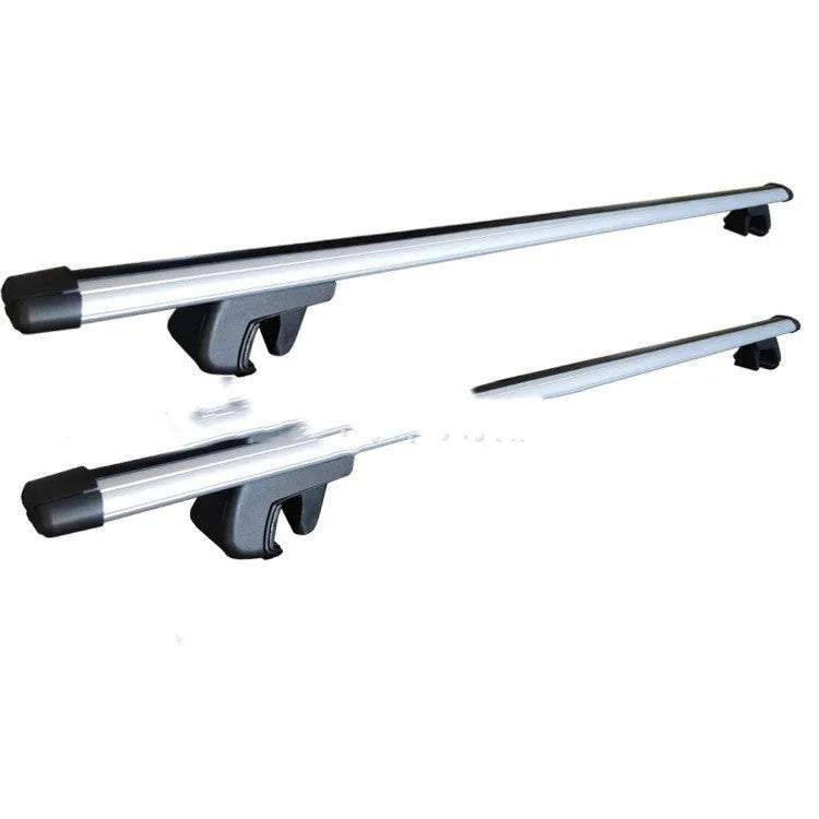 Alloy SUV roof rack crossbar modification kit with two bars, for split longitudinal pole vehicles.