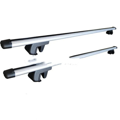 Alloy SUV roof rack crossbar modification kit with two bars, for split longitudinal pole vehicles.