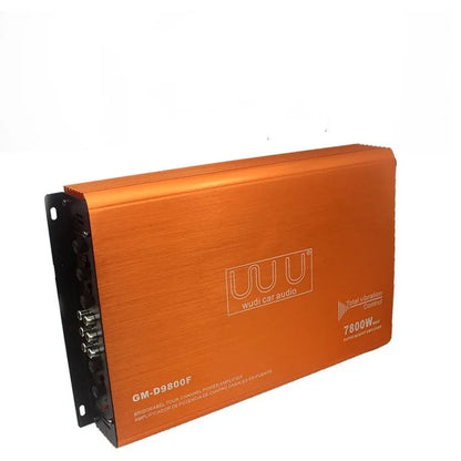 Car four-way power amplifier, 4-channel 7800W, aluminium alloy, 12V, 4Ω, model 9800F
