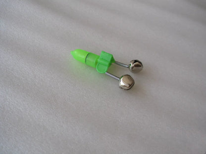 Fishing bells with lights for night fishing, featuring dual bell bite alarms and compact design