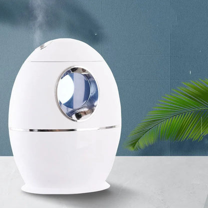 White columnar air disinfection humidifier with mechanical controls and USB power port