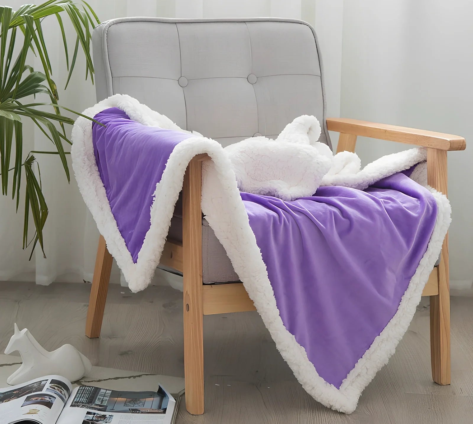Double-sided crystal cashmere nap blanket in various colours and sizes for spring and autumn use