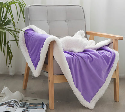 Double-sided crystal cashmere nap blanket in various colours and sizes for spring and autumn use