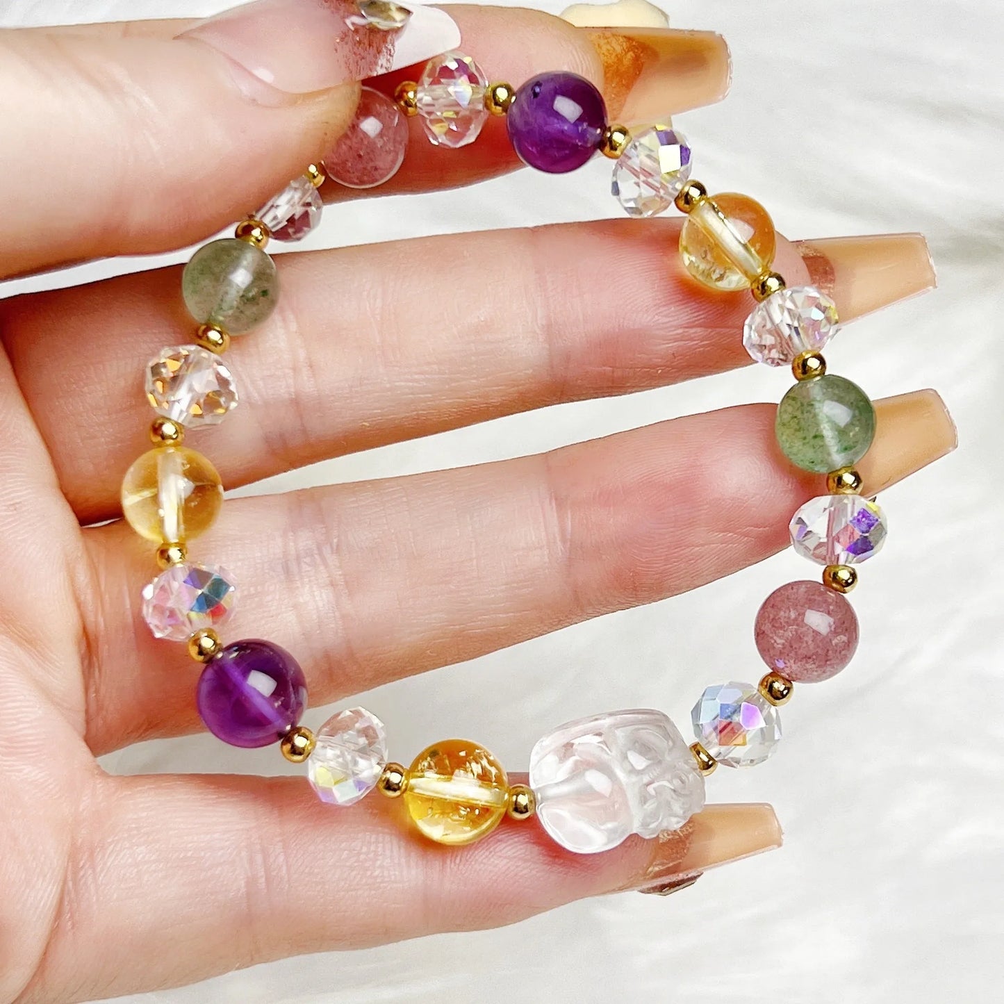 Phoenix Nine Tail Fox crystal bracelet with adjustable closure in various colour options