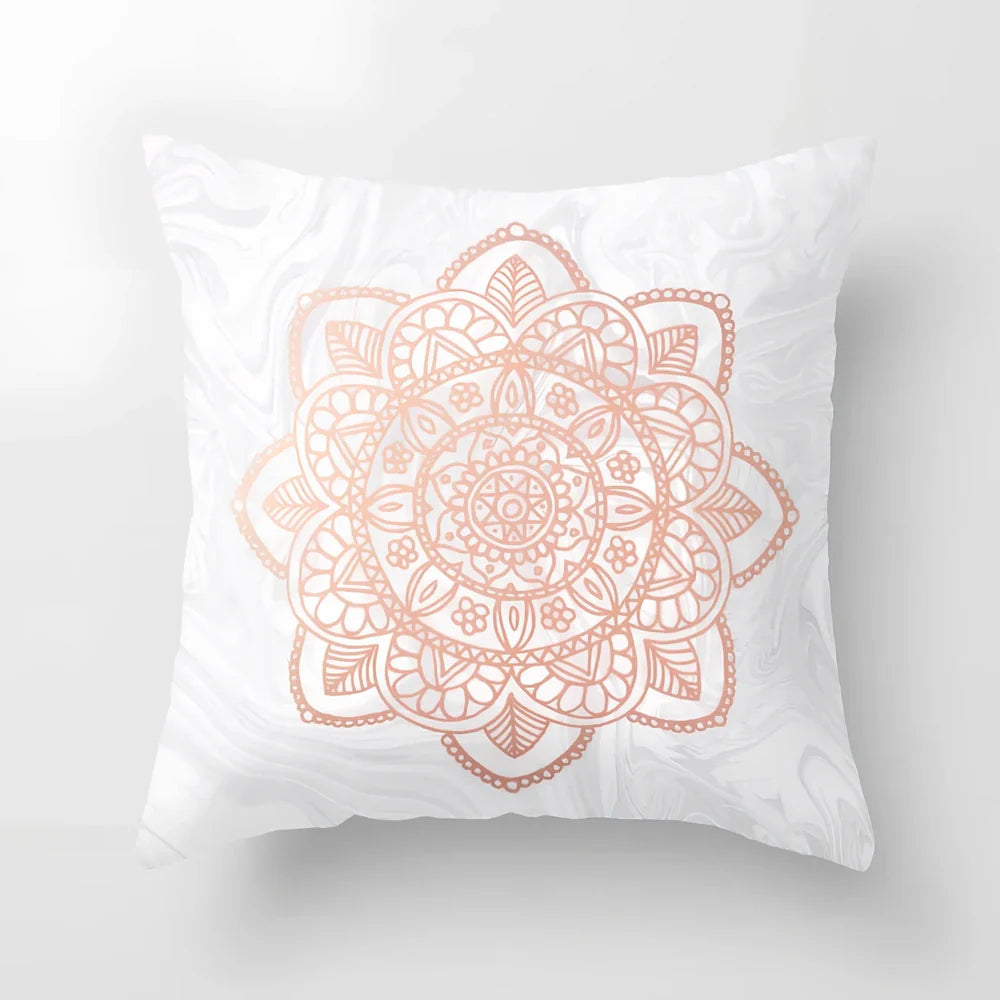 45x45cm pink sofa cushion cover with peach skin fabric texture