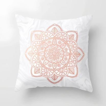 45x45cm pink sofa cushion cover with peach skin fabric texture