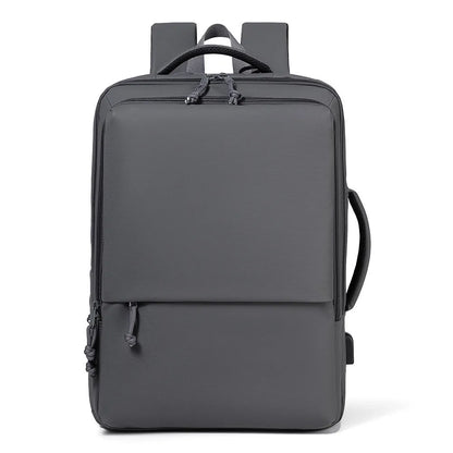 Waterproof Oxford cloth business backpack with air pillow belt system in black colour