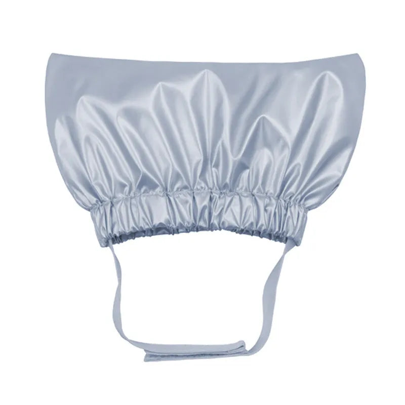 Non-woven fabric pet shower cap in silver colour for dog or cat ear protection during bath time