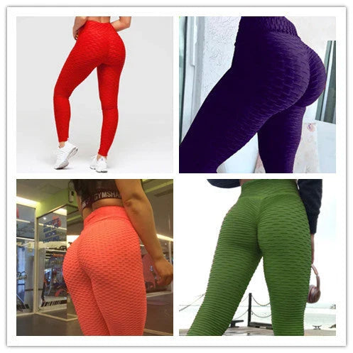 Curve-enhancing anti-cellulite seamless leggings in various colors and sizes