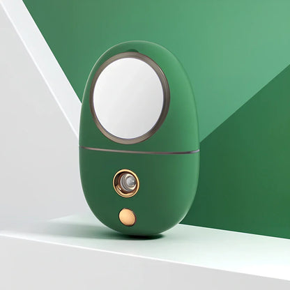 Cartoon USB facial humidifier measuring 62x32x96mm with bear-pink colour and water replenisher