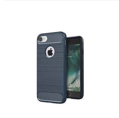A solid colour shockproof TPU back cover case for an iPhone, shown in a choice of colours.