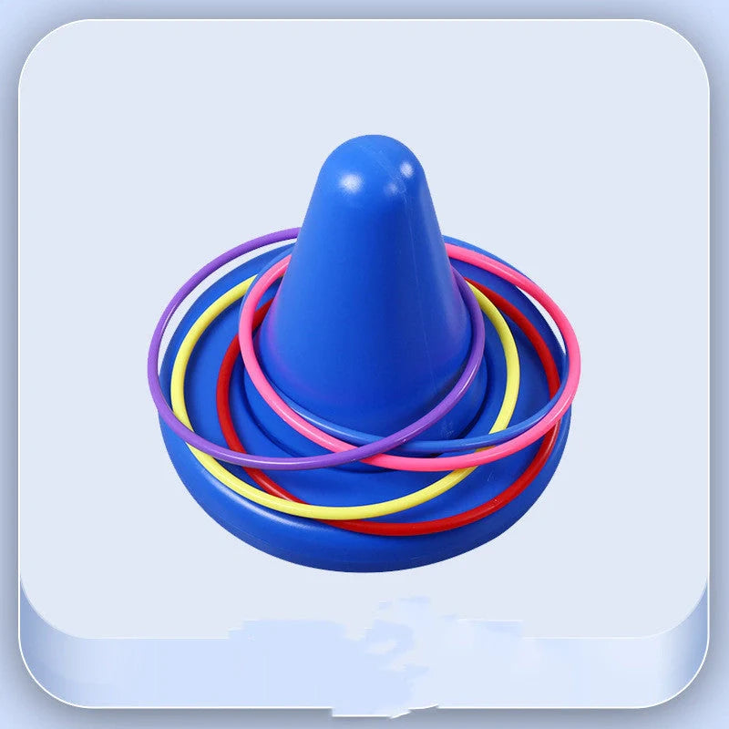 Children's balance training toy with bright colors and tactile dots for sensory development