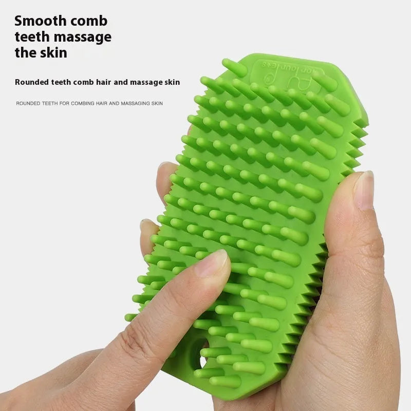 Pet bath massage comb for dogs, TPR, 7x2.9x12.1cm, wet and dry hair removal brush