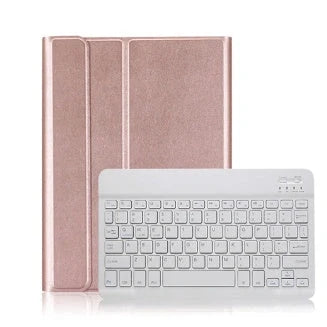 10.2 inch iPad smart case with removable Bluetooth keyboard in various colors