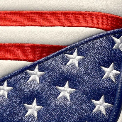 USA flag pattern golf putter cover made of durable PU synthetic leather