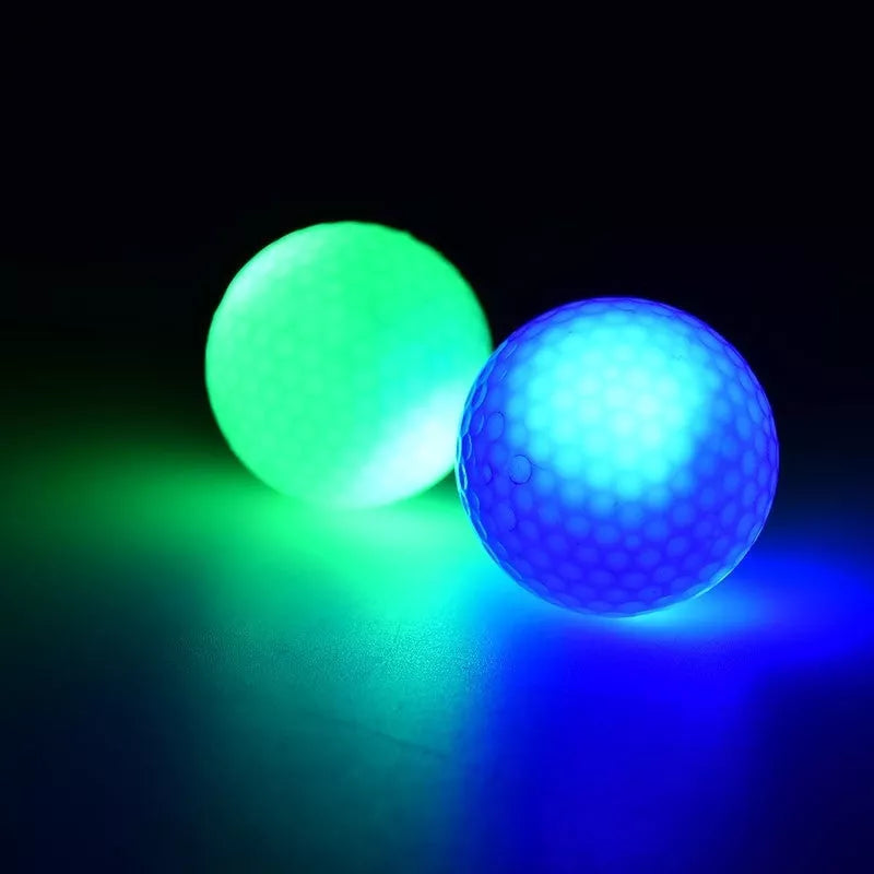 Glow Ball for night golf with strobe effect and color-changing features