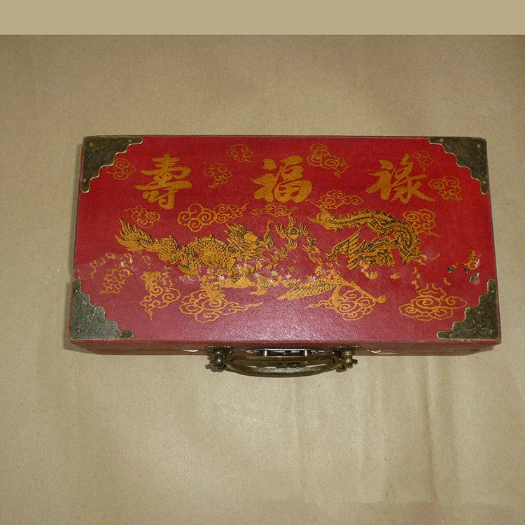 Handcrafted antique terracotta chess set with folding wooden board and detailed polymer resin pieces