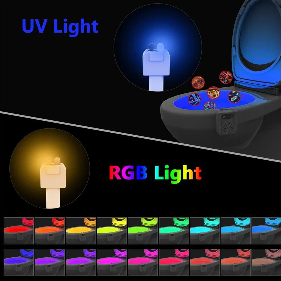 White bathroom LED lamp with UV anti-virus technology and ABS shade operating at 5V