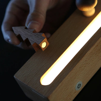 LED Forest Hut Night Light with romantic design and USB power