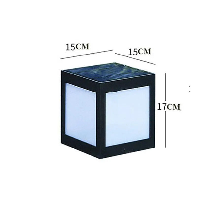 Solar garden lights with LED illumination for outdoor courtyards and landscape lighting